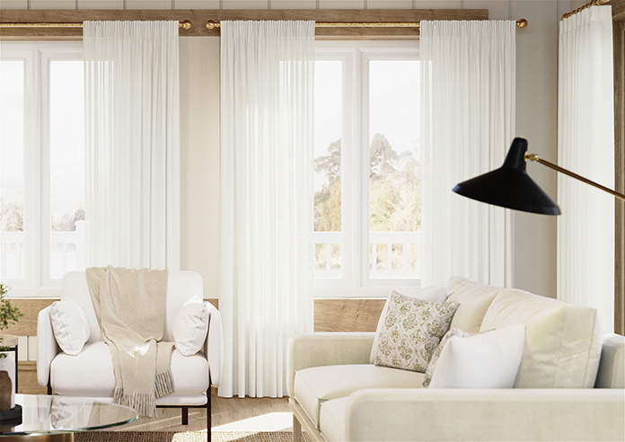 Salerno Voile, Coastal White - Made to Measure Curtains - Image 3